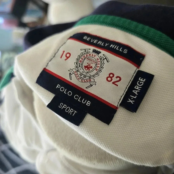 White Classic Beverly Hills Polo Club Sport 1982 Logo in Extra Large - Picture 5 of 6